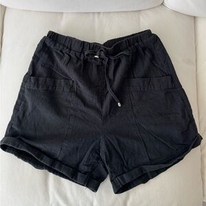 Women's Black Drawstring Shorts